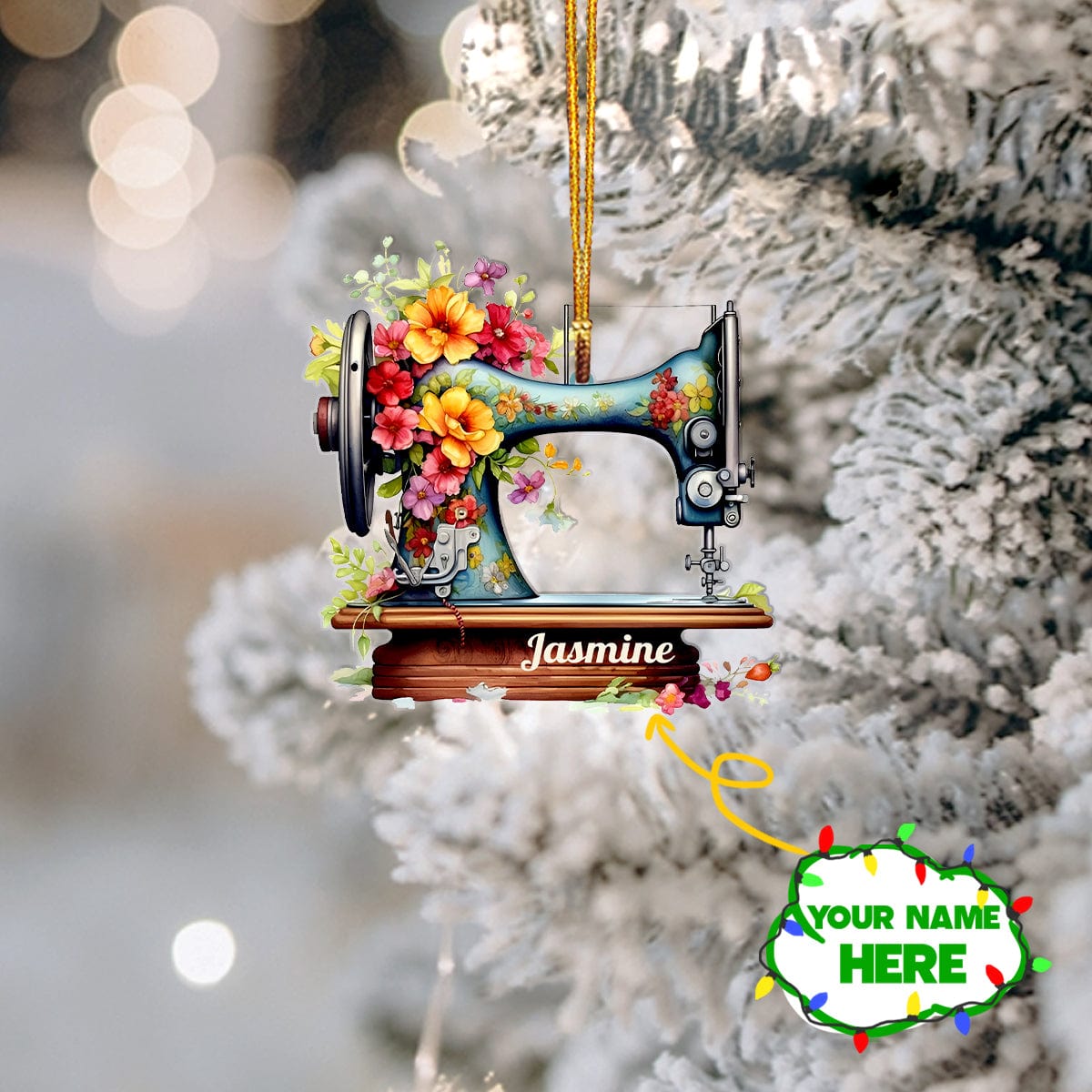Sewing Shineful® Acrylic Decoration Ornament Christmas Floral Machine Mn8