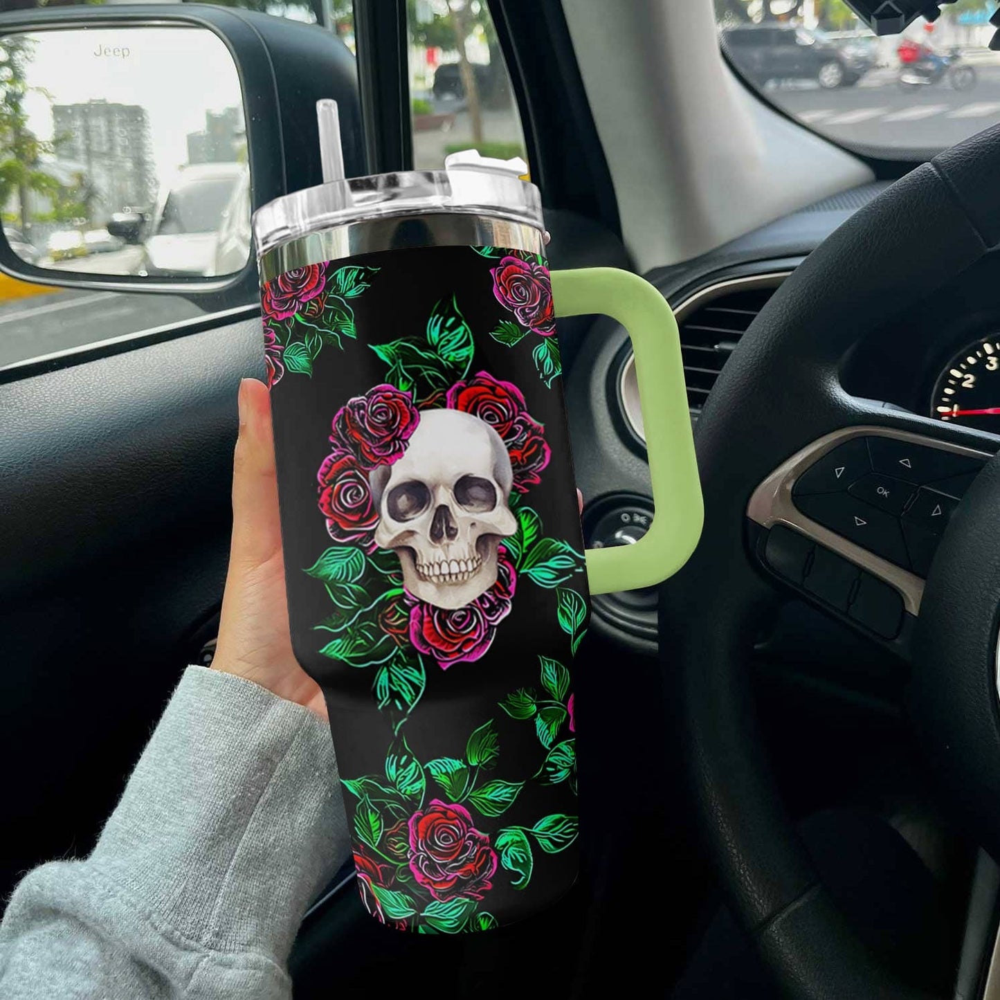 Skull 40 Oz Shinefulβ’ Tumbler Enchanting Tl10 Green 40Oz