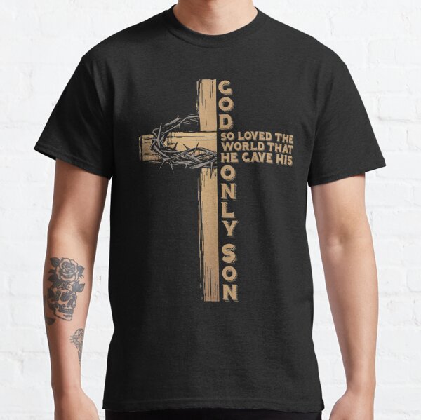 Shineful John 3:16 Christian Cross Bible T-Shirt