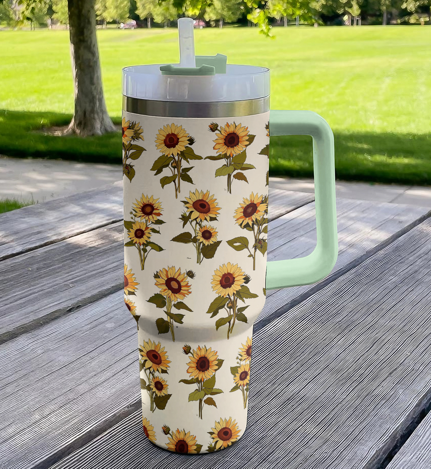 Shineful Tumbler Vintage Sunflowers