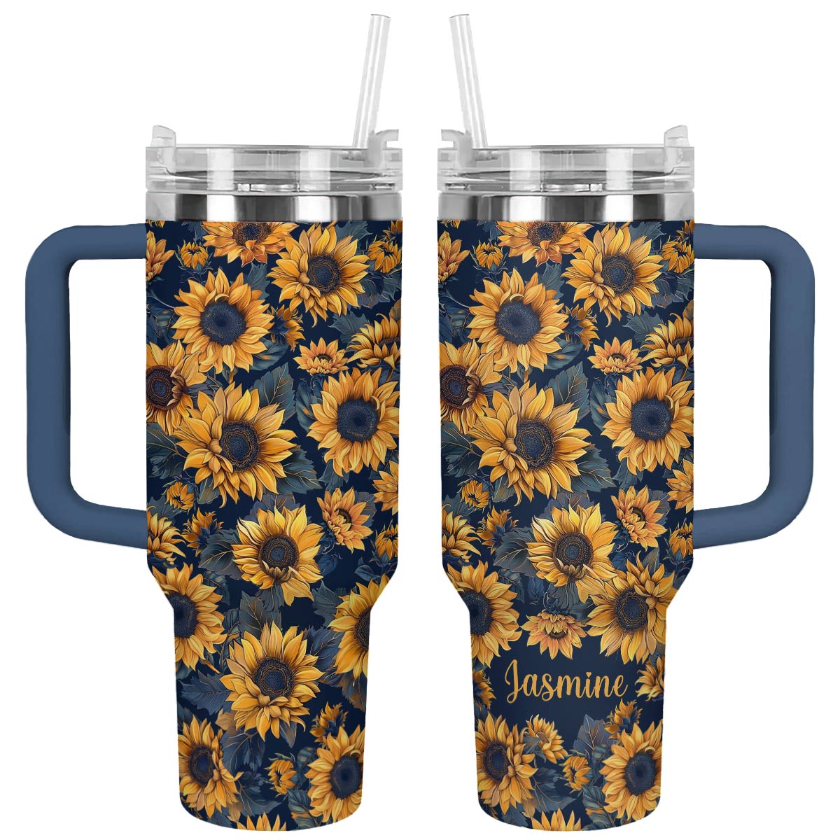 Shineful Tumbler Personalized Sunflower Majesty