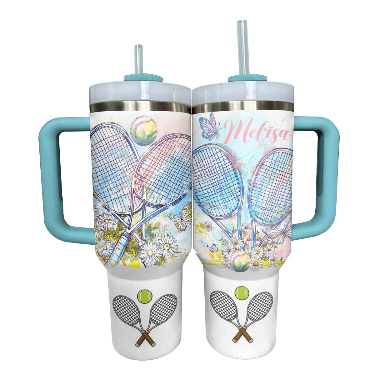 Shineful Personalized Tumbler Sweet Love Tennis