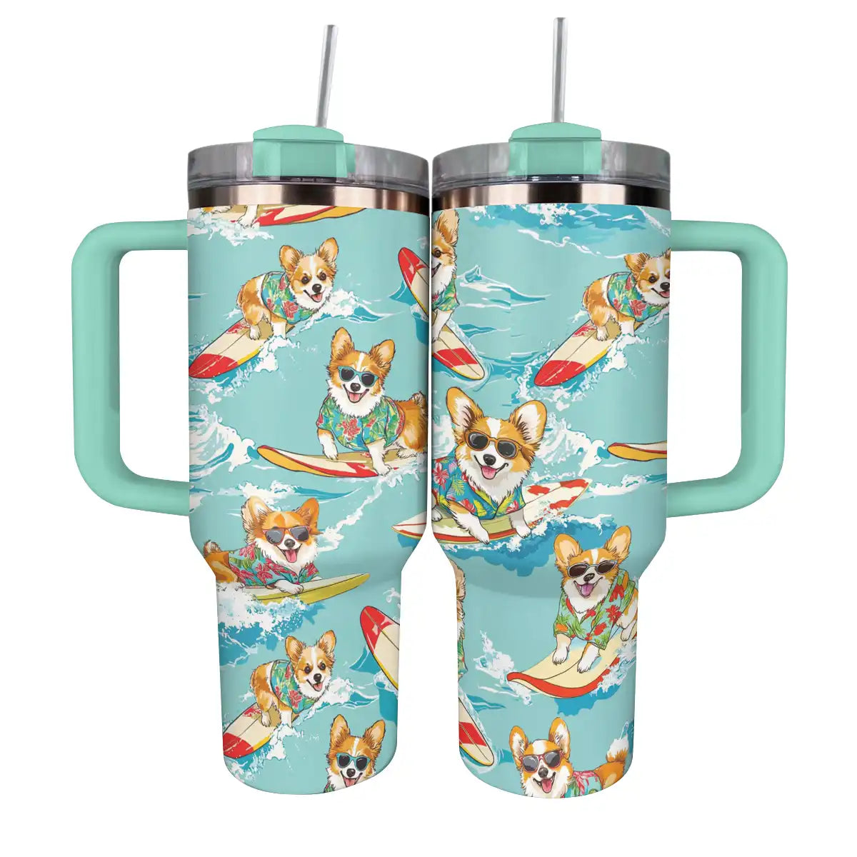 Shineful Tumbler Swimming Corgis