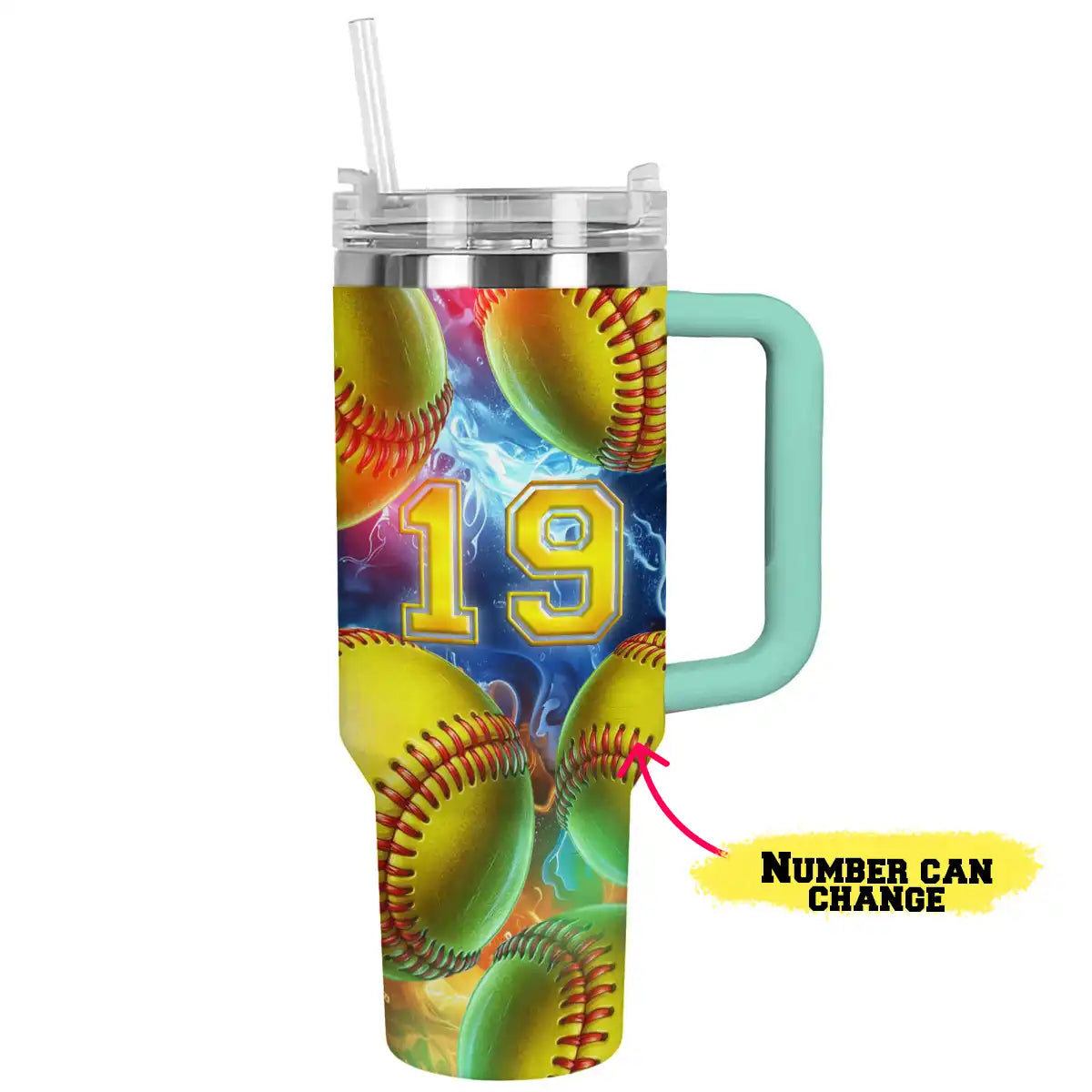 Shineful Tumbler Personalized Softball