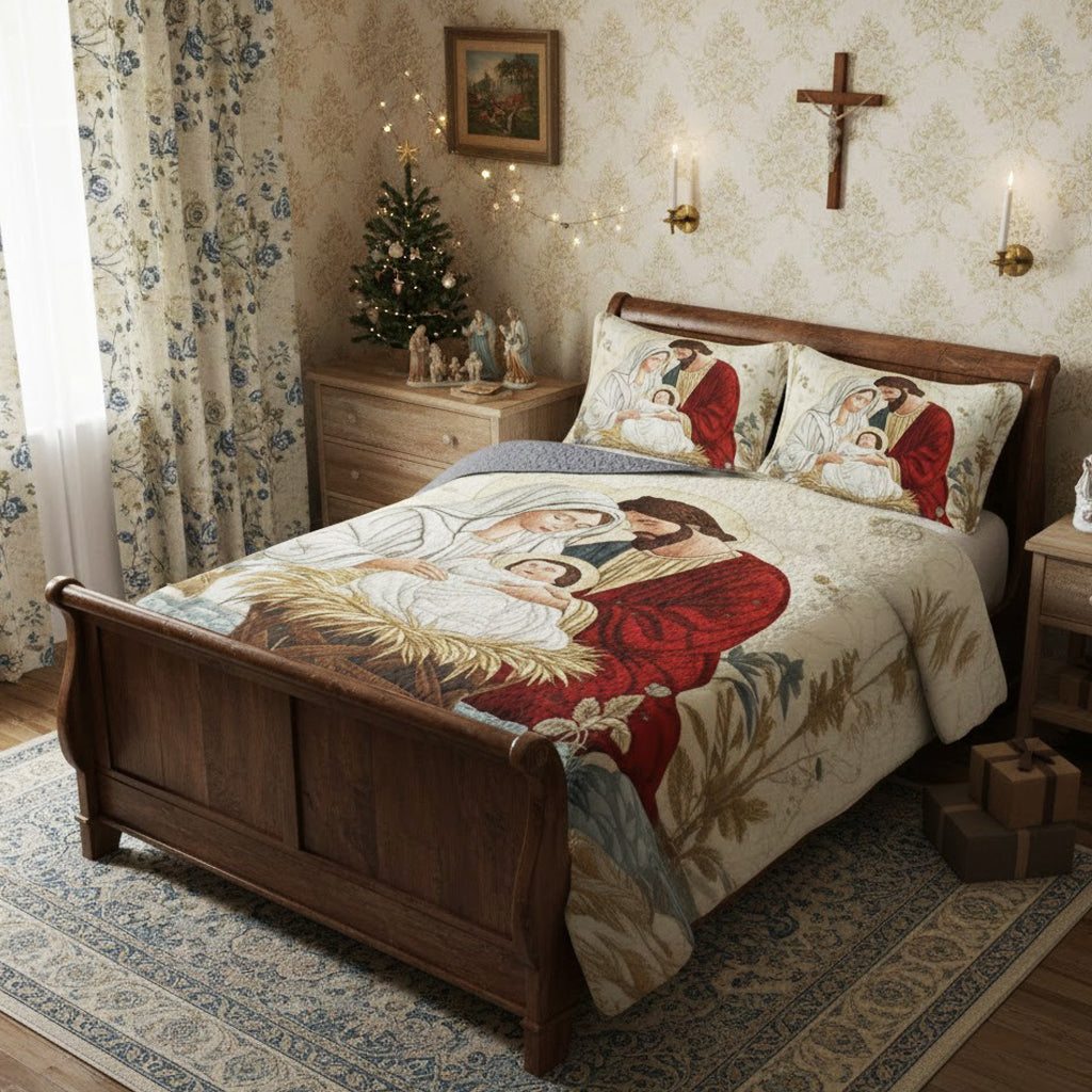 Shineful Quilt 3-Piece Set Nativity Blessing