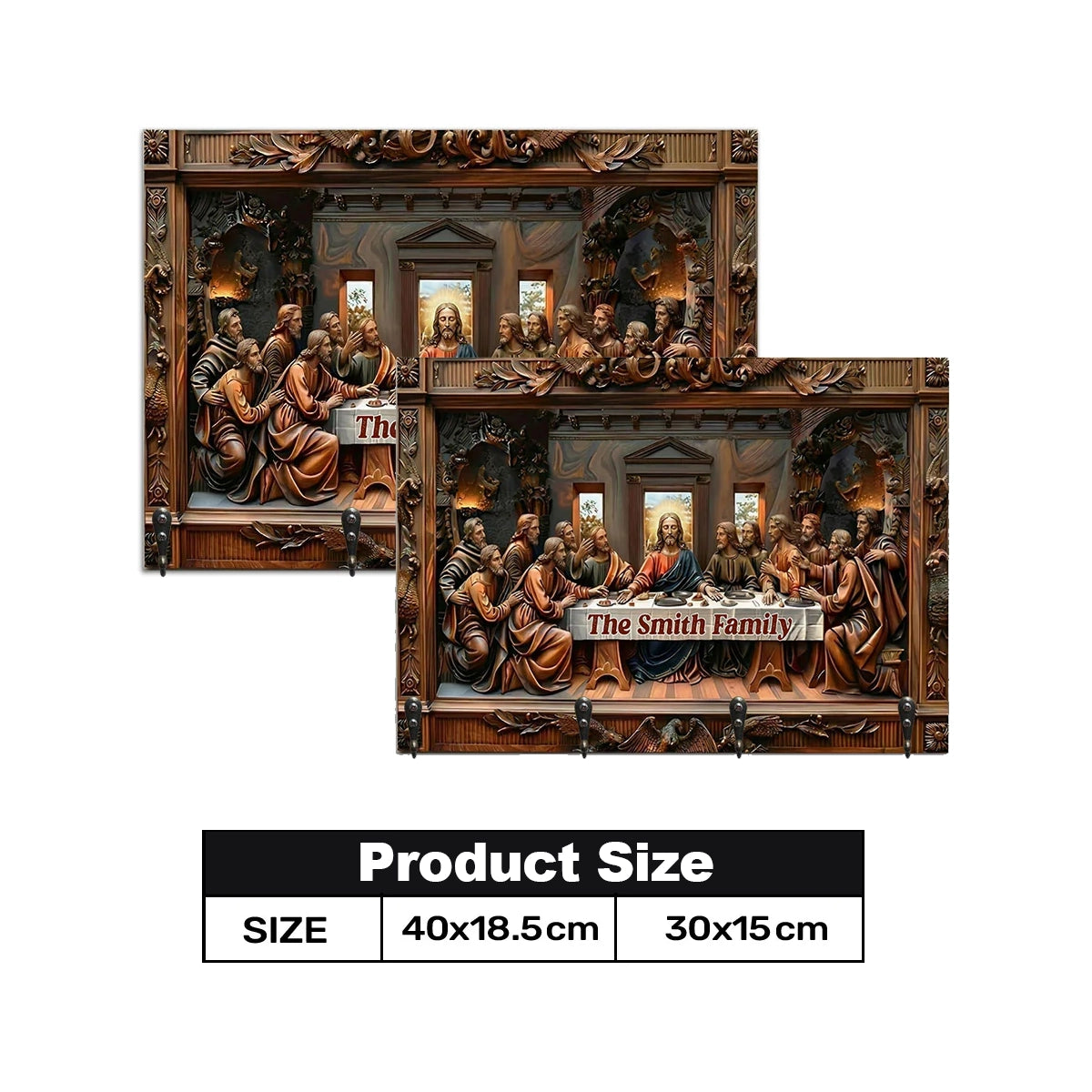 Shineful Key Holder The Last Supper Relief Personalized