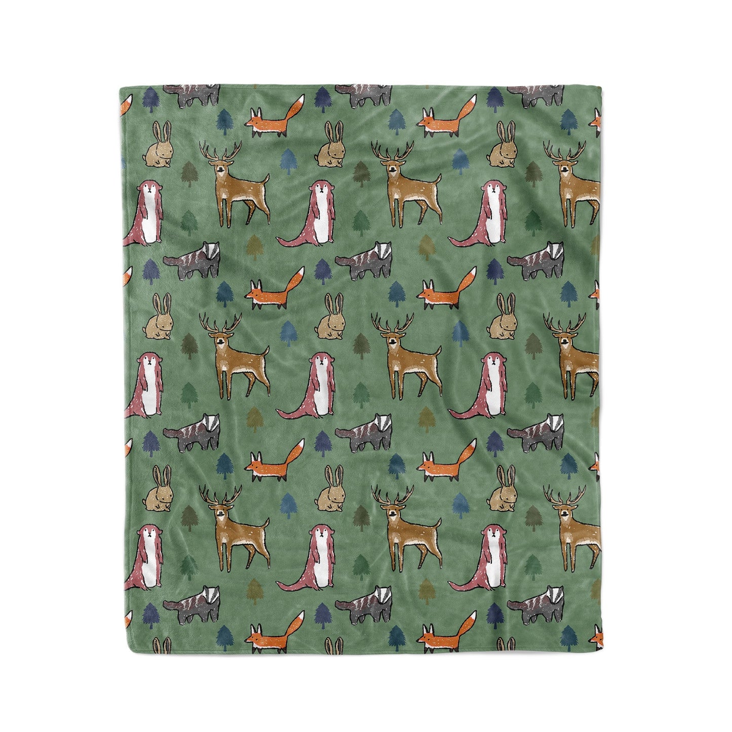 Cute Animals Pajabear® Fleece Blanket Medium - 50X60In / White