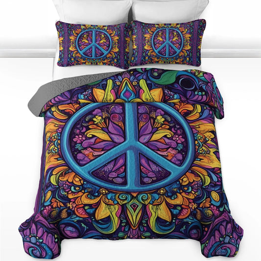 Shineful All Season Quilt 3-Piece Set - Hippie Harmony