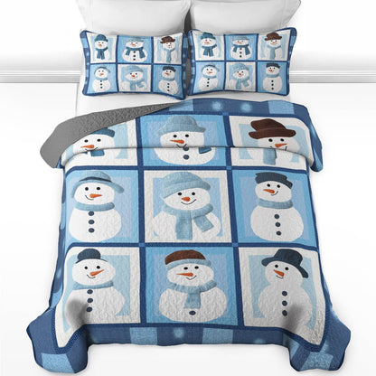 Shineful All Season Quilt 3-Piece Set - Frosty Friends