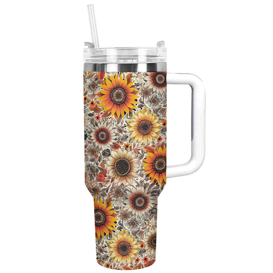 Shineful Tumbler Boho Autumn Sunflower