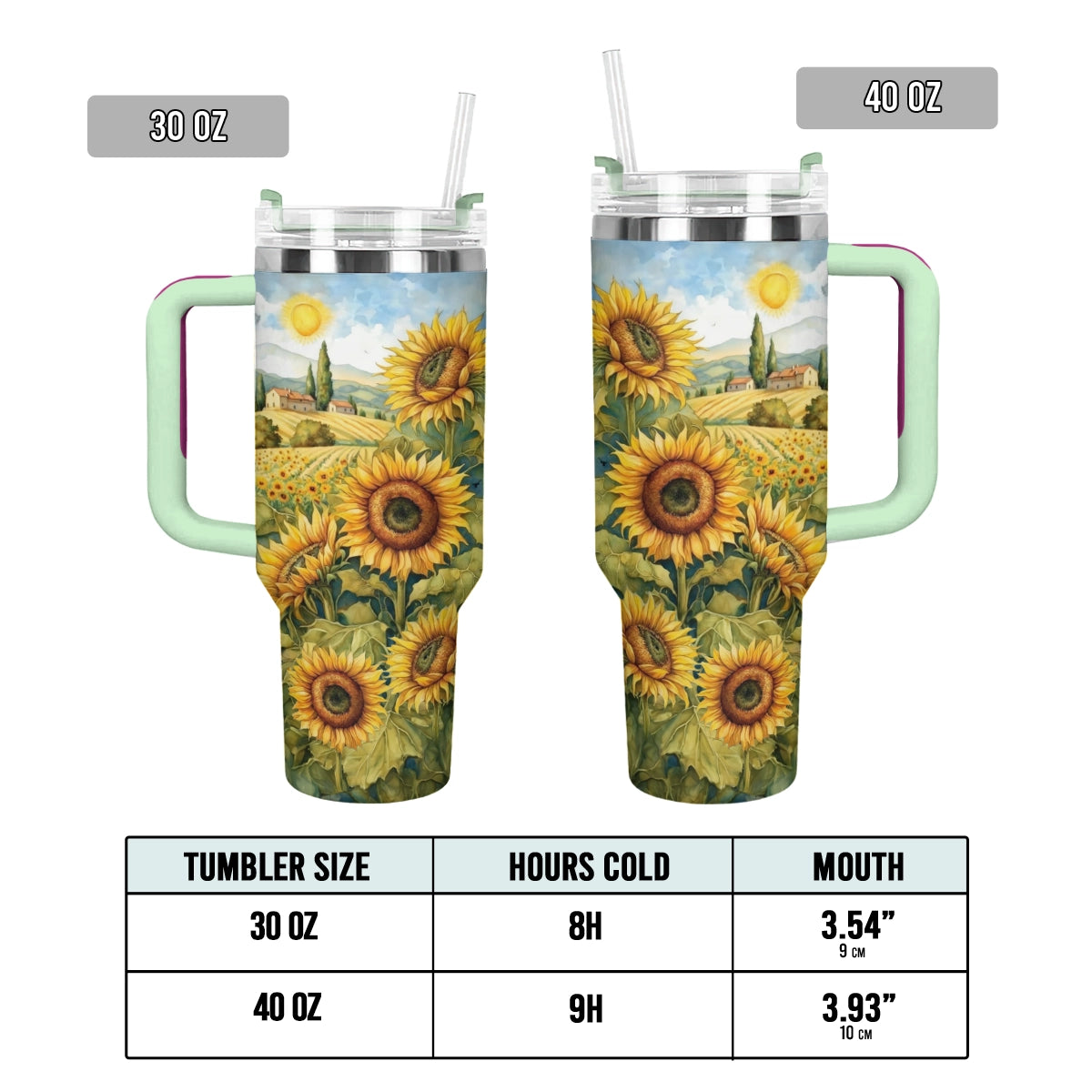 Shineful Tumbler Sunflower Countryside Charm