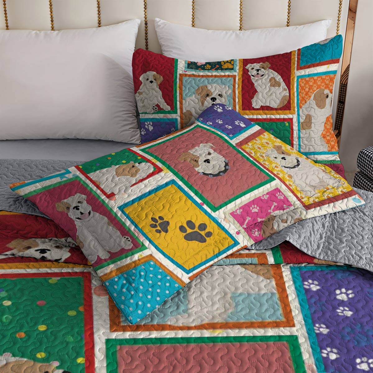 Shineful All Season Quilt 3-Piece Set Pitbull Fun