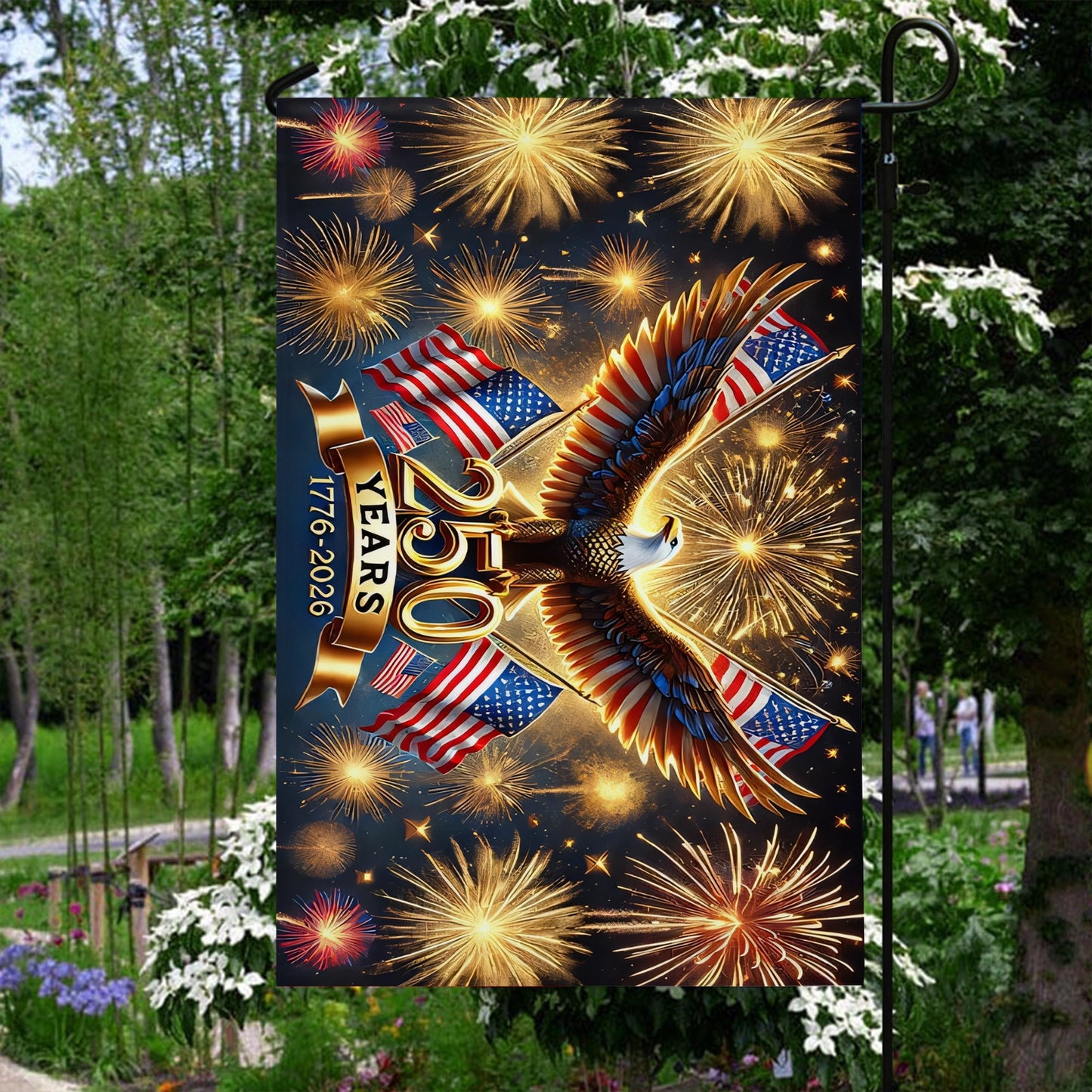 Shineful Gargen Flag 12" x 18" - 250 Years of the Republic