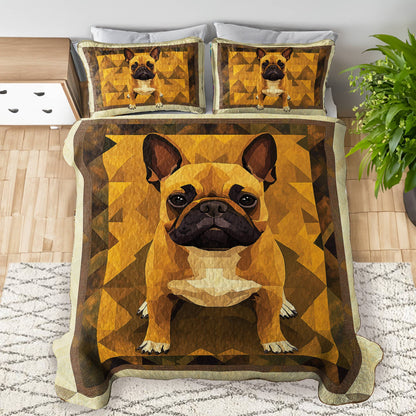 Shineful All Season Quilt 3-Piece Set Frenchie Focus
