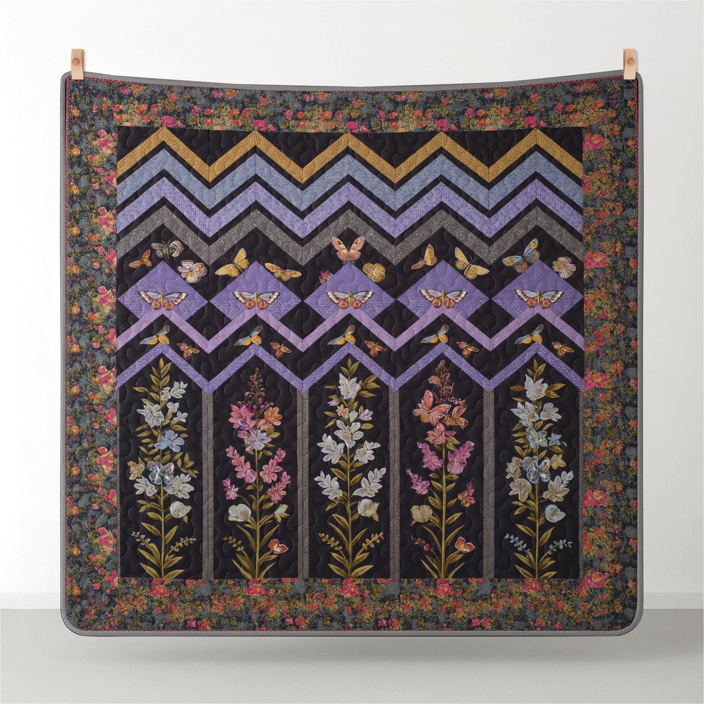 Shineful All Season Quilt 3-Piece Set Violet Meadow