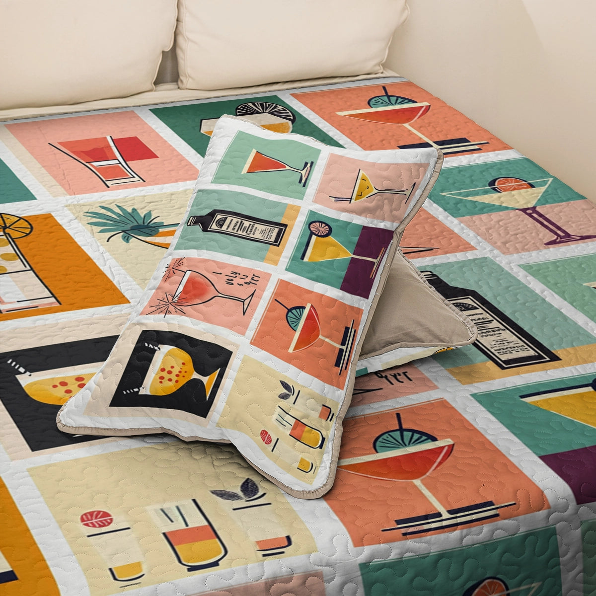 Shineful All Season Quilt 3-Piece Set Wine  Cocktail Chic