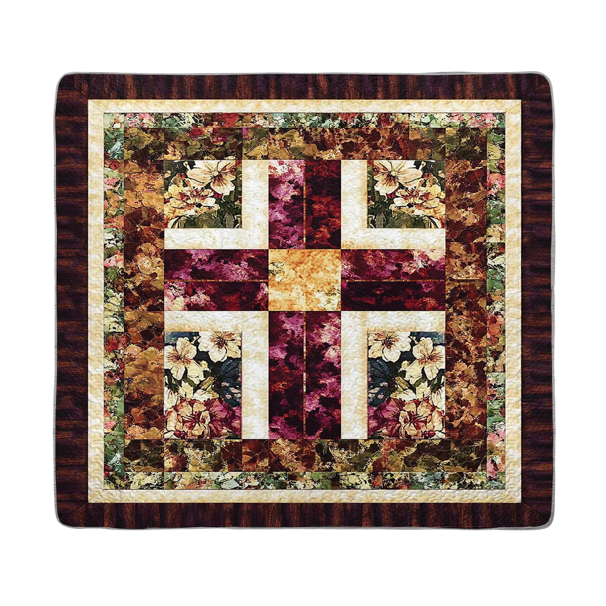 Shineful All Season Quilt 3-Piece Set - God Faithful Floral
