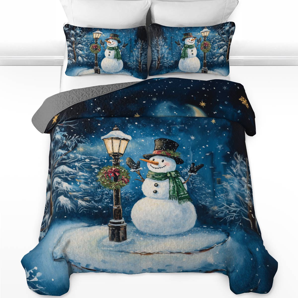 Shineful All Season Quilt 3-Piece Frosty Night