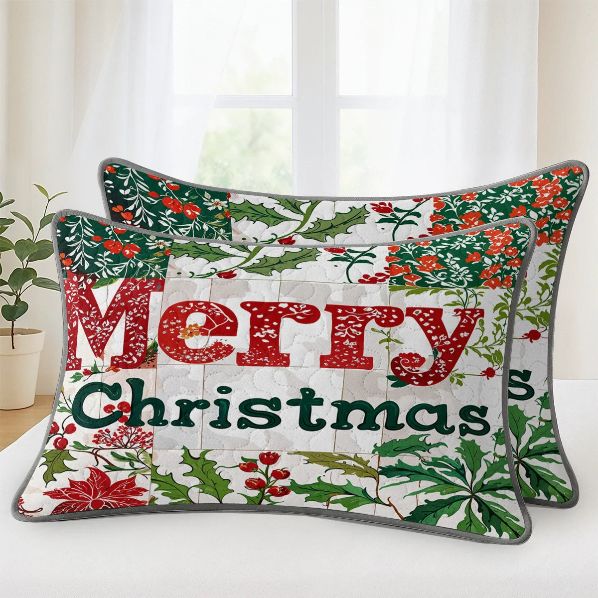 Shineful Quilt 3-Piece Set Merry Christmas