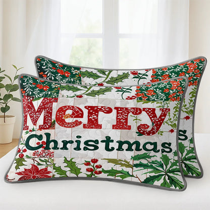 Shineful Quilt 3-Piece Set Merry Christmas