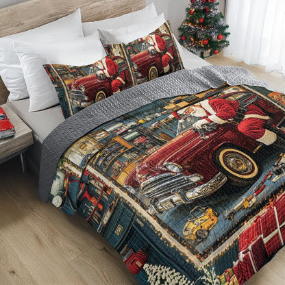 Shineful All Season Quilt 3-Piece Santa’s Workshop Magic