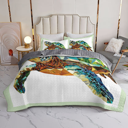 Shineful All Season Quilt 3-Piece Set Turtle Mosaic
