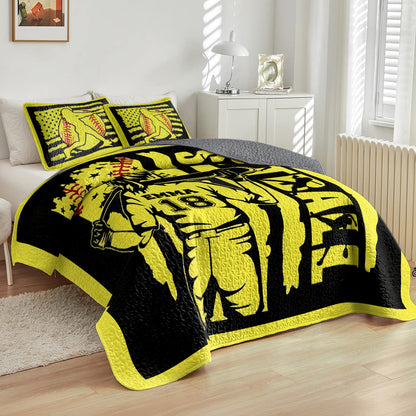 Shineful All Season Quilt 3-Piece Set Personalized Custom Softball Star