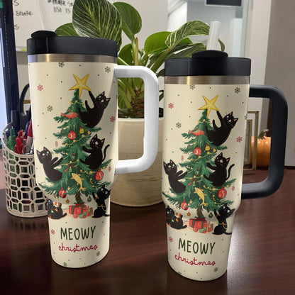 Shineful Tumbler Meowy Christmas