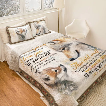 Shineful All Season Quilt 3-Piece Set Wolf Love