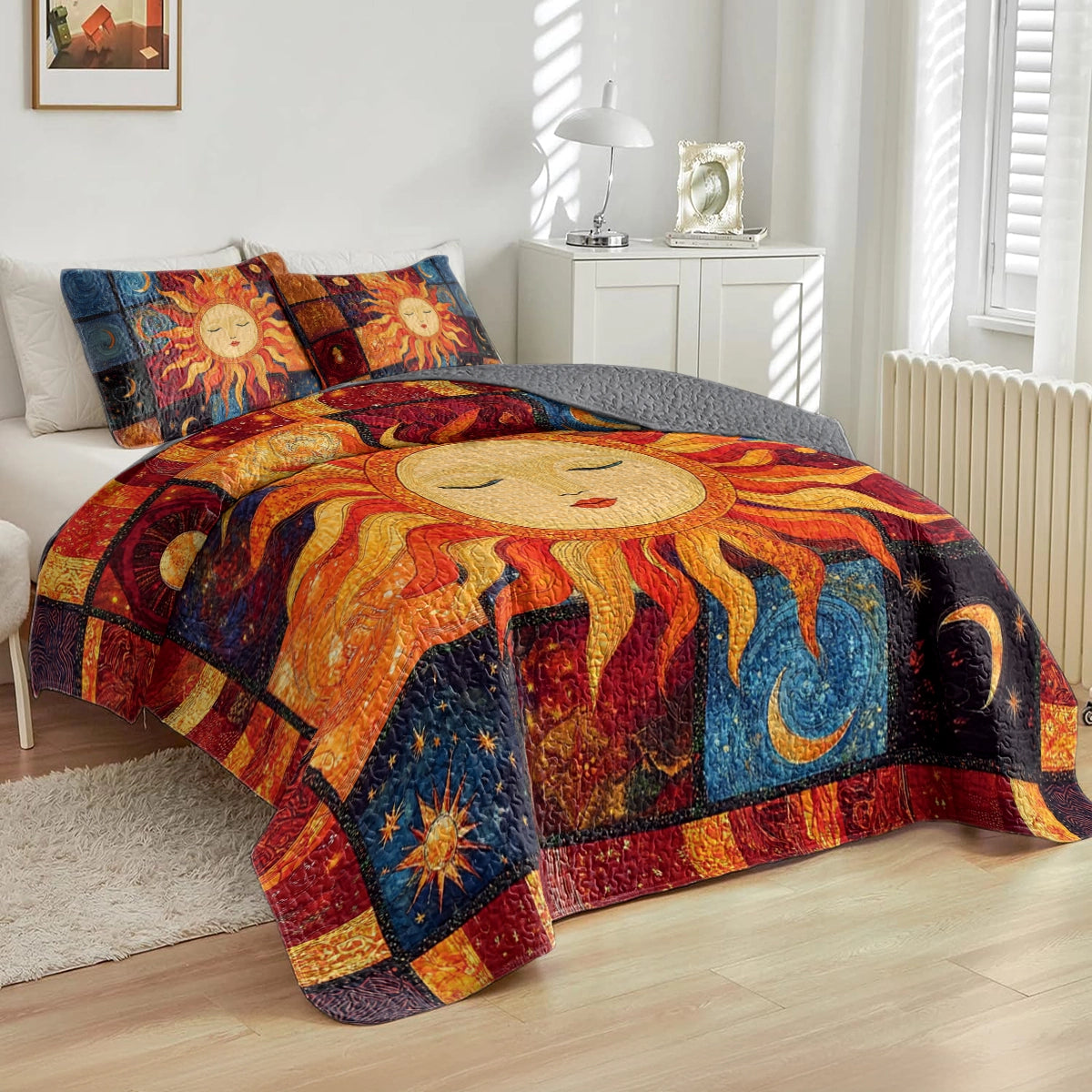 Shineful All Season Quilt 3-Piece Set Hippie Celestial Glow