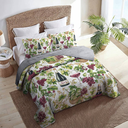 Shineful All Season Quilt 3-Piece Set Rosé Vines
