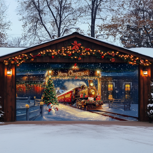 Shineful Garage Door Banner Decoration -  Christmas Express