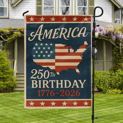 Shineful Gargen Flag 12" x 18" - Celebrating 250 Years of America