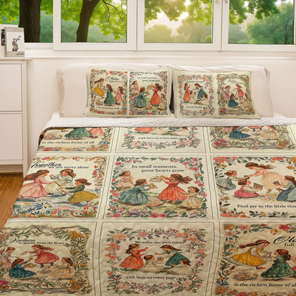 Shineful All Season Quilt 3-Piece Set Reading Timeless Treasures
