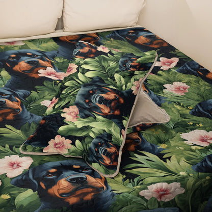 Shineful All Season Quilt 3-Piece Set - Rottweiler Guardian