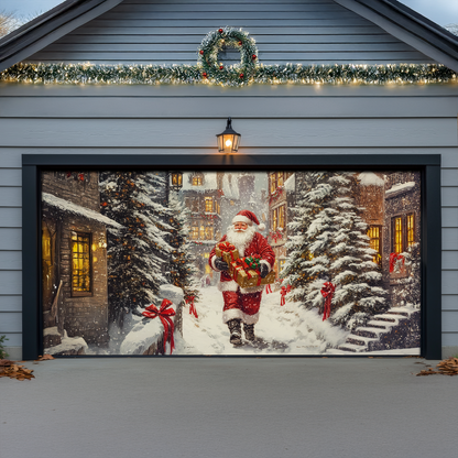 Shineful Garage Door Banner Decoration - Santa's Enchanted Arrival