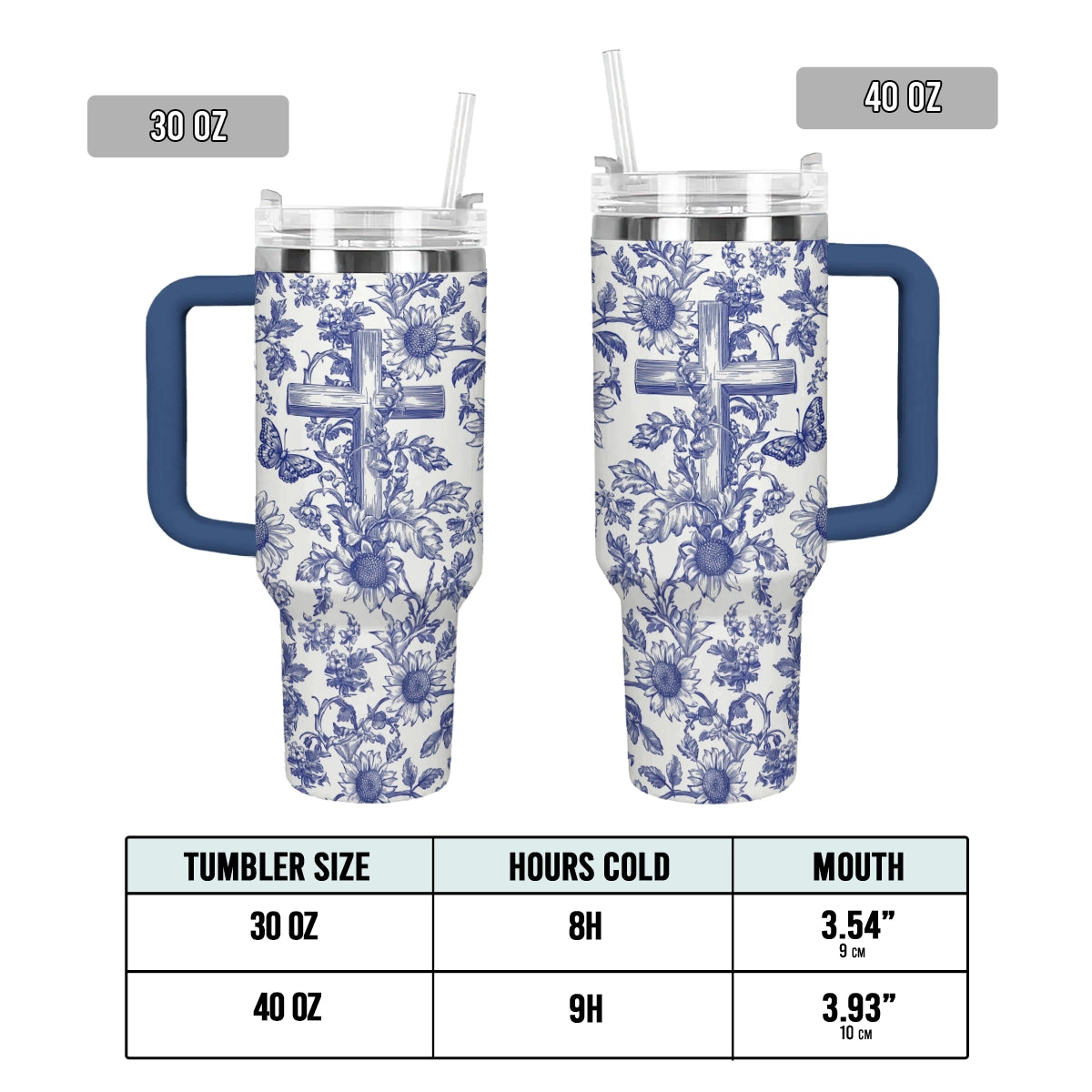Shineful Tumbler Sunflower & Cross Blessing