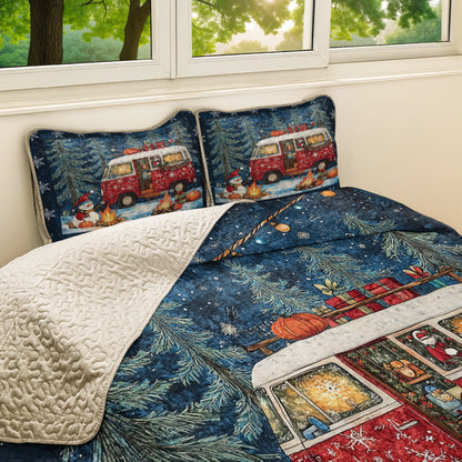 Shineful All Season Quilt 3-Piece Set - Holiday Camper Dreams