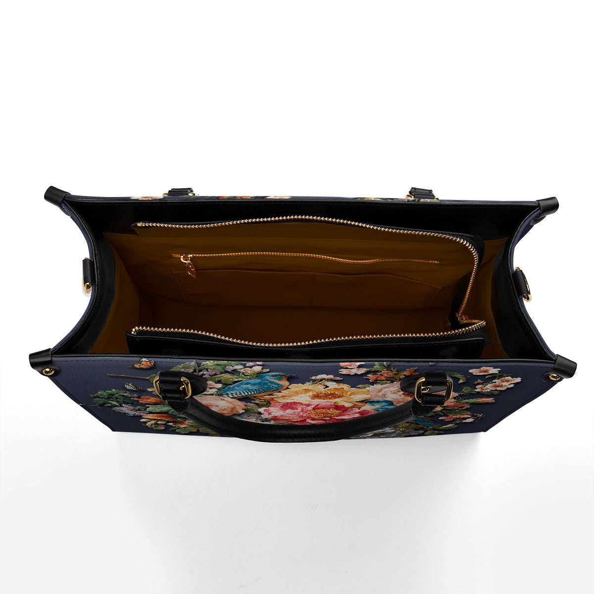 Shineful Leather Bag Midnight Bluebird Garden