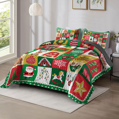 Shineful All Season Quilt 3-Piece Set Holiday Joy