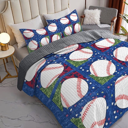 Shineful All Season Quilt 3-Piece Set Home Run Dreams