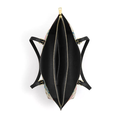 Shineful Leather Tote Bag - Hummingbird Symphony