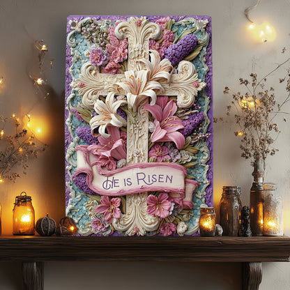 Shineful 2D Metal Sign Vintage Baroque Lily Cross