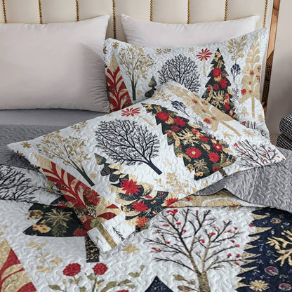 Shineful All Season Quilt 3-Piece Set Enchanting Christmas Tree