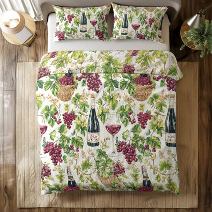 Shineful All Season Quilt 3-Piece Set Rosé Vines