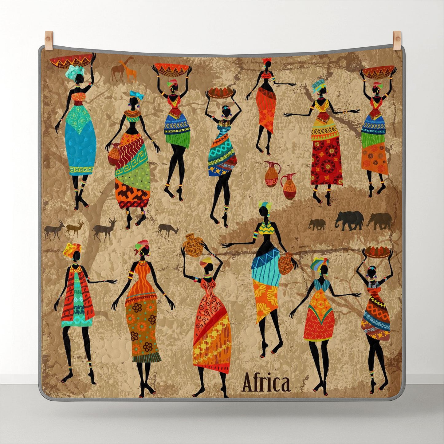 Shineful All Season Quilt 3-Piece Set African Rhythm