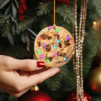 Shineful 2D Acrylic Ornament Christmas Milk Chocolate Chip Crumbl Cookie