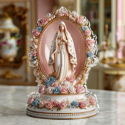Shineful Custom Shaped Squared Acrylic Madonna of Blossoms & Pearls