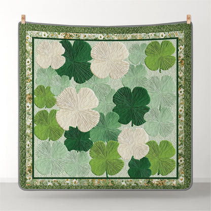 Shineful All Season Quilt 3-Piece Set Four Leaf Comfort