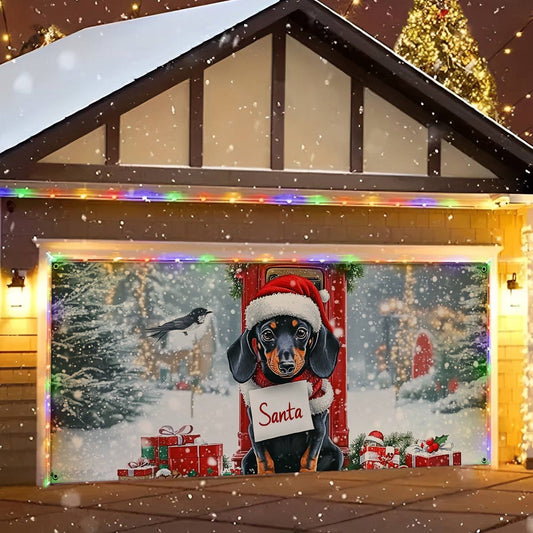 Shineful Garage Door Banner Decoration Holiday Dachshund Magic